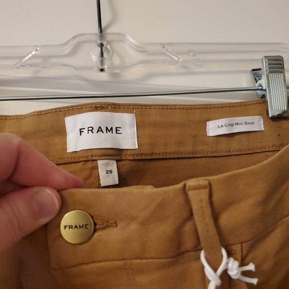 Frame Le Crop Mini Boot Cut Vicuña Tan Pant Sz 29 - Picture 3 of 10